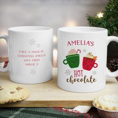 (image for) Personalised Cute Christmas Hot Chocolate Mug