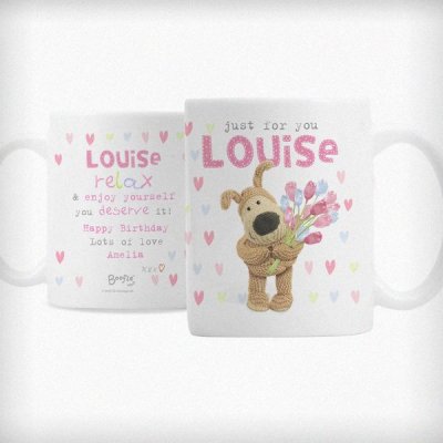(image for) Personalised Boofle Birthday Flowers Mug