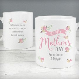 (image for) Personalised Floral Bouquet Mother's Day Slim Mug