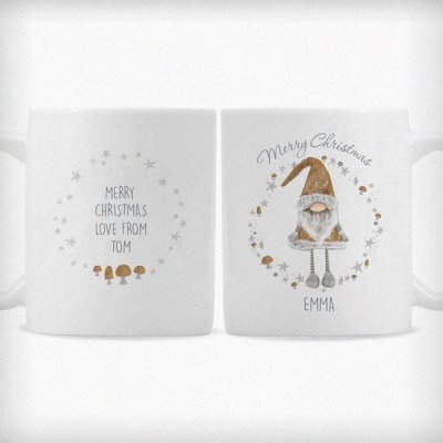 (image for) Personalised Scandinavian Christmas Gnome Slim Mug