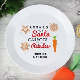 (image for) Personalised Cookies for Santa Christmas Eve Plastic Plate