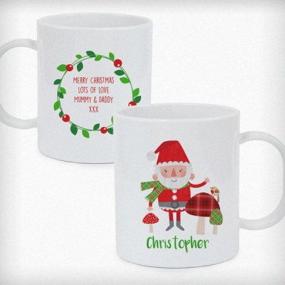 (image for) Personalised Christmas Toadstool Santa Plastic Mug