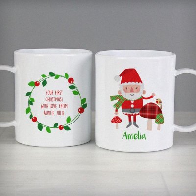 (image for) Personalised Christmas Toadstool Santa Plastic Mug