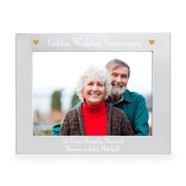 (image for) Personalised Silver 5x7 Golden Anniversary Landscape Photo Frame