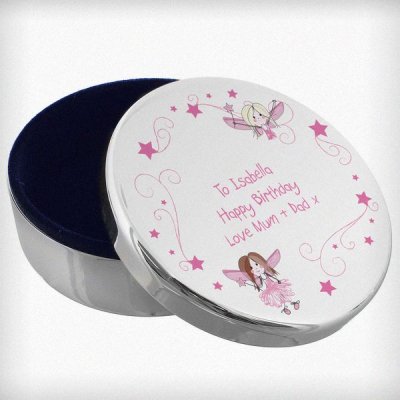 (image for) Personalised Fairy Round Trinket Box