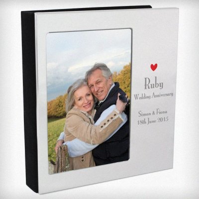 (image for) Personalised Decorative Ruby Anniversary Photo Frame Album 6x4