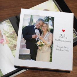(image for) Personalised Decorative Ruby Anniversary Photo Frame Album 6x4