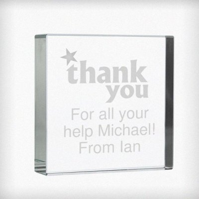 (image for) Personalised Thank you Large Crystal Token