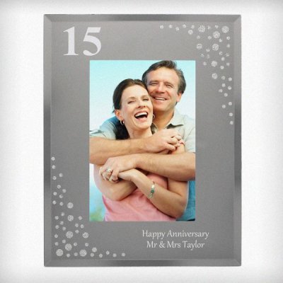 (image for) Personalised Big Age 6x4 Diamante Glass Photo Frame