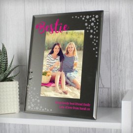 (image for) Personalised Bestie 5x7 Mirrored Glass Photo Frame