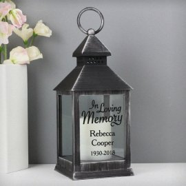(image for) Personalised In Loving Memory Rustic Black Lantern