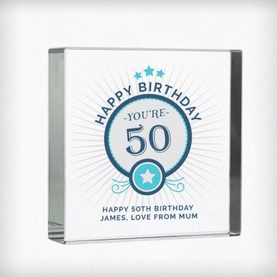 (image for) Personalised Birthday Large Crystal Token