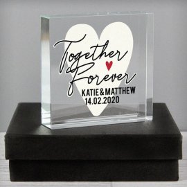 (image for) Personalised Together Forever Large Crystal Token
