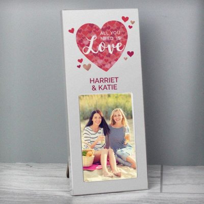 (image for) Personalised 'All You Need is Love' Confetti Hearts 2x3 Photo Frame