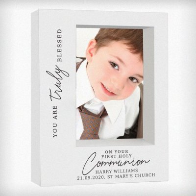 (image for) Personalised 'Truly Blessed' First Holy Communion 7x5 Box Photo Frame