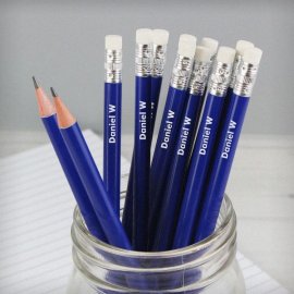 (image for) Personalised Name Only Blue Pencils