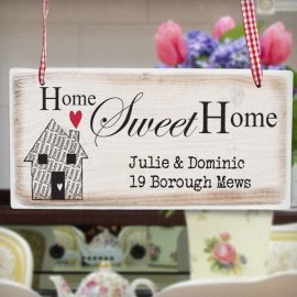 (image for) Personalised Home Sweet Home Wooden Sign