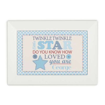 (image for) Personalised Twinkle Boys White Keepsake Box