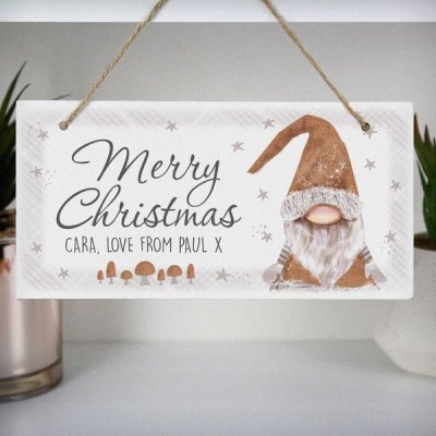 (image for) Personalised Scandinavian Gnome Wooden Sign