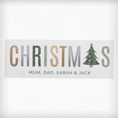 (image for) Personalised Christmas Wooden Block Sign