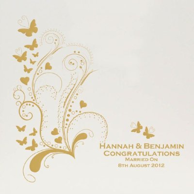 (image for) Personalised Gold Butterfly Swirl Traditional Album