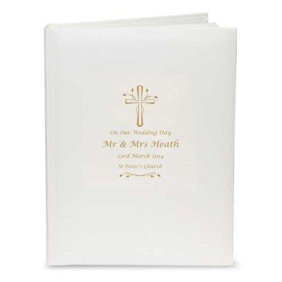 (image for) Personalised Gold Cross Traditional Album
