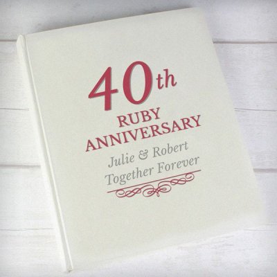 (image for) Personalised 40th Ruby Anniversary Traditional Album