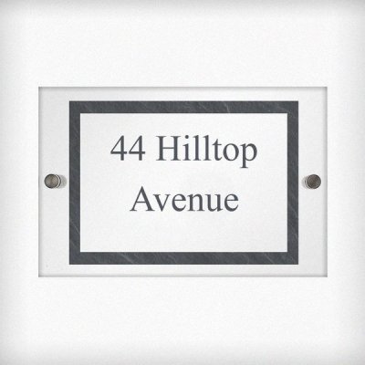 (image for) Personalised Slate Effect Acrylic House Sign