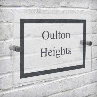 (image for) Personalised Slate Effect Acrylic House Sign