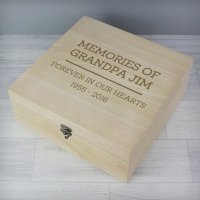(image for) Personalised Any Message Large Wooden Keepsake Box