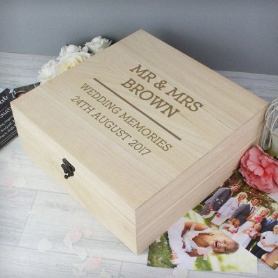 (image for) Personalised Any Message Large Wooden Keepsake Box