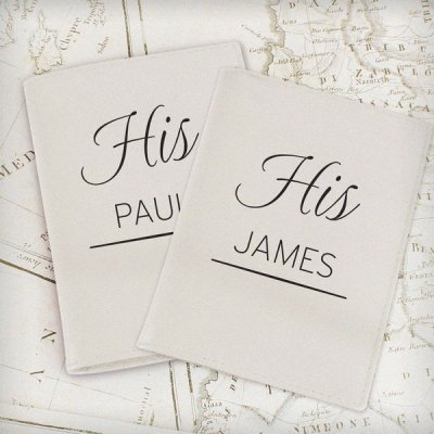(image for) Personalised Couples Cream Passport Holders