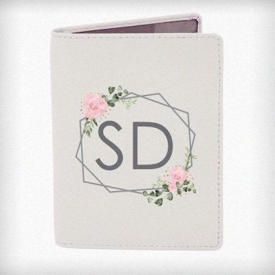 (image for) Personalised Floral Cream Passport Holder