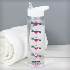 (image for) Personalised Pink 'Hydration Tracker' Island Water Bottle