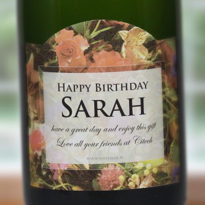 (image for) Bouquet Personalised Gift Labelled Wine