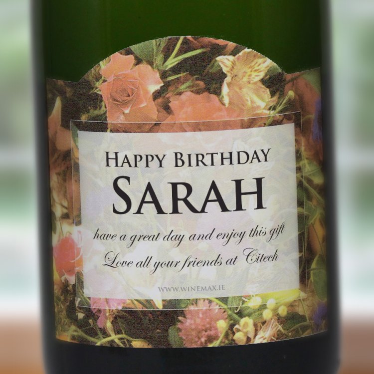 Modal Additional Images for Bouquet Personalised Gift Labelled Wine