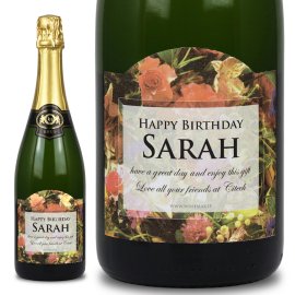 (image for) Bouquet Personalised Gift Labelled Wine