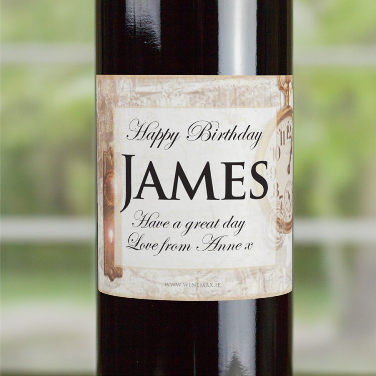 (image for) Time Lapse Personalised Gift Labelled Wine - Click Image to Close