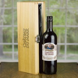 (image for) Personalised Christmas Wine & Engraved Box Gift Set