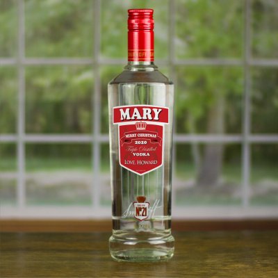 (image for) Personalised Christmas Gift Smirnoff Vodka Bottle Age 70cl