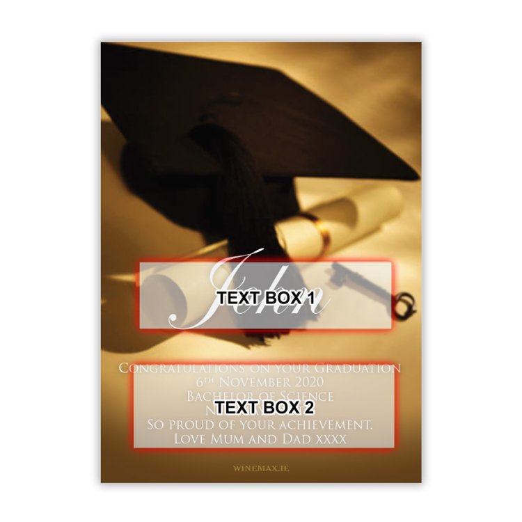 (image for) Key Personalised Congratulations Gift Labelled Wine - Click Image to Close