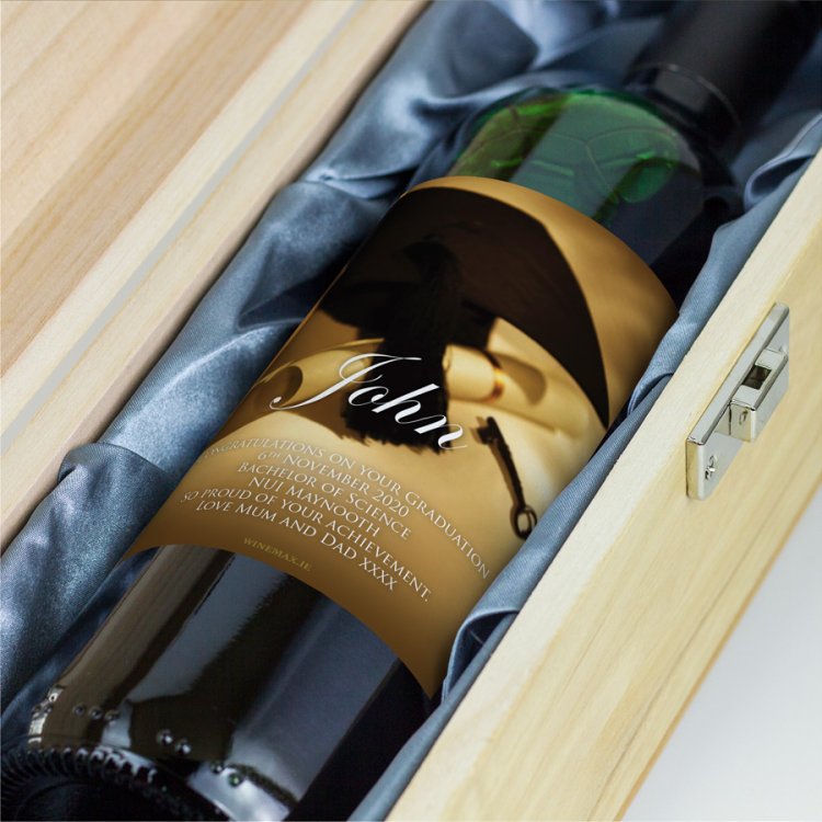 Modal Additional Images for Key Personalised Congratulations Gift Labelled Wine