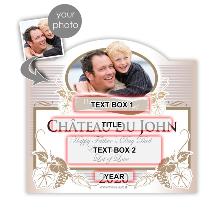 (image for) Father Personalised Fathers Day Gift Wine - Click Image to Close