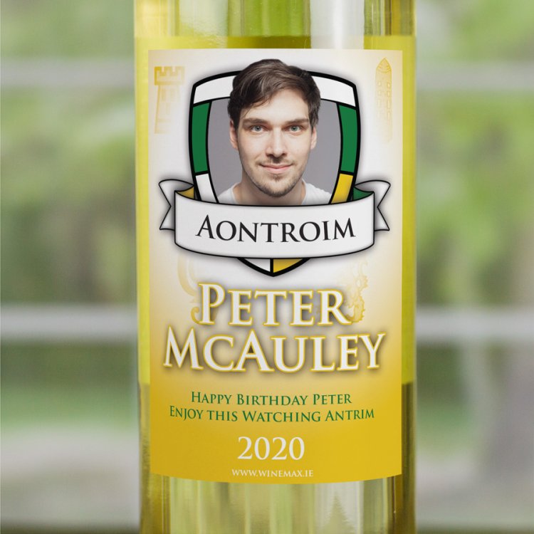 (image for) Antrim GAA Personalised Wine and Engraved Box Gift Set - Click Image to Close