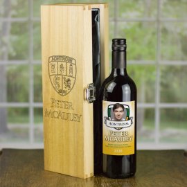 (image for) Antrim GAA Personalised Wine and Engraved Box Gift Set