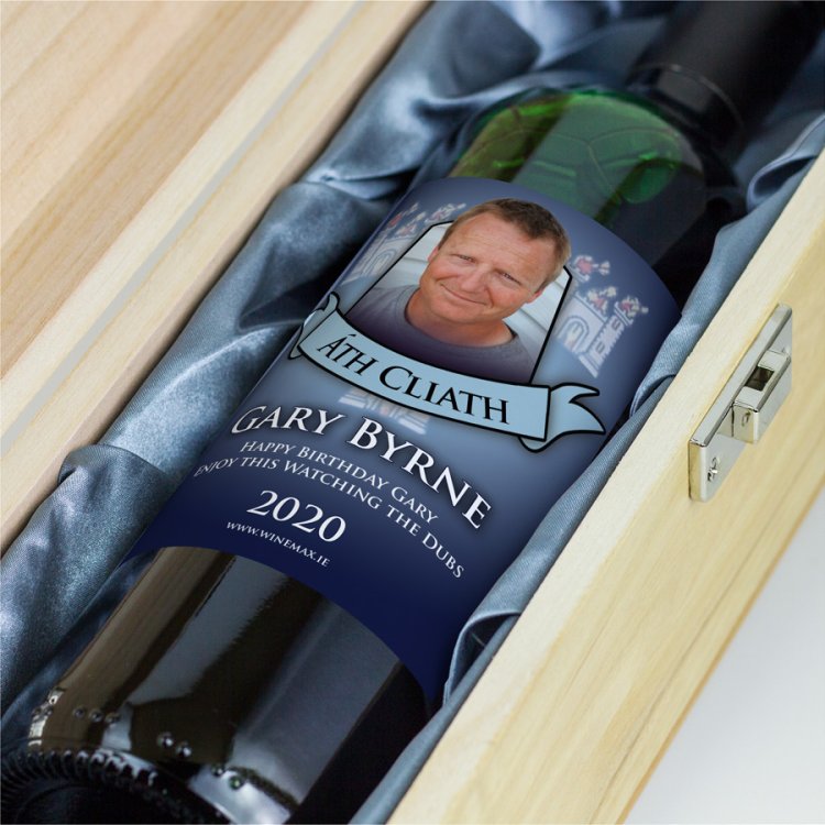(image for) Dublin GAA Personalised Wine and Engraved Box Gift Set - Click Image to Close