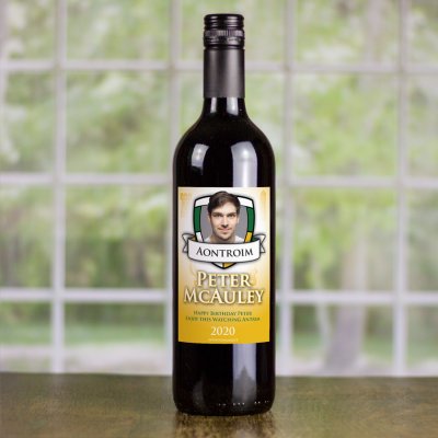 (image for) Antrim GAA Fan Personalised Wine Gift