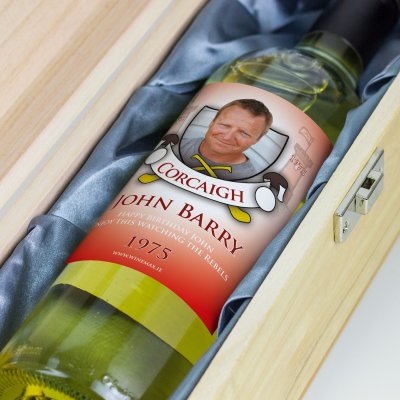 (image for) Cork GAA Fan Birthday Present Personalised Wine Gifts