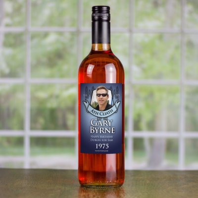 (image for) Dublin GAA Fan Birthday Present Personalised Wine Gifts