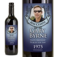 (image for) Dublin GAA Fan Birthday Present Personalised Wine Gifts